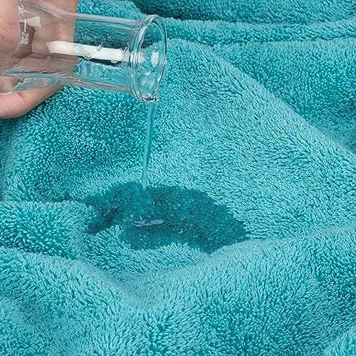 Cotton Paradise 100% Cotton Turkish Towel Set, Soft Absorbent Quick Dry, 6 Piece Towel Set, Ocean Aqua - color: Ocean Aqua