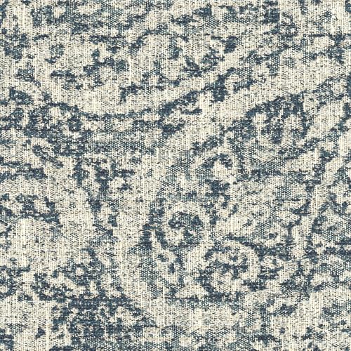 HomePop 18" Classic Square Storage Ottoman - Gray Paisley Blue - color: Gray and Navy