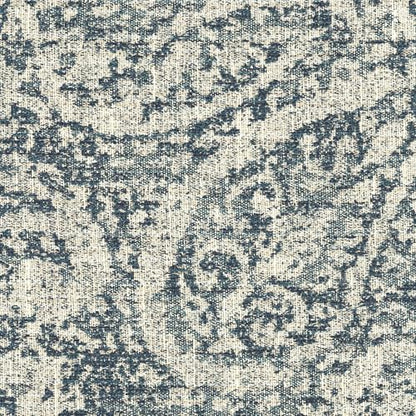 HomePop 18" Classic Square Storage Ottoman - Gray Paisley Blue - color: Gray and Navy