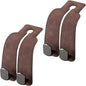 2026 New Car Seat Headrest Hooks for Purses and Bags - Support Car Headrest Hooks for Purses and Bags Coat, Leather Car Bag Purse Holder with Double Hooks (Brown-2PC) - color: Brown-2PC