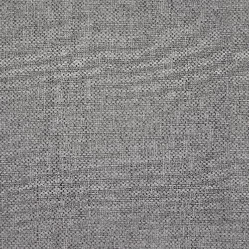 HomePop 18.5" Round Storage Ottoman with Nailheads - Grey Woven - color: Grey Woven