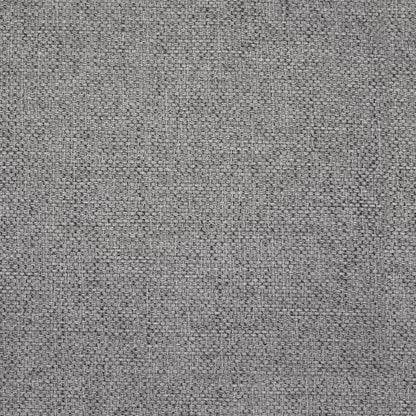 HomePop 18.5" Round Storage Ottoman with Nailheads - Grey Woven - color: Grey Woven