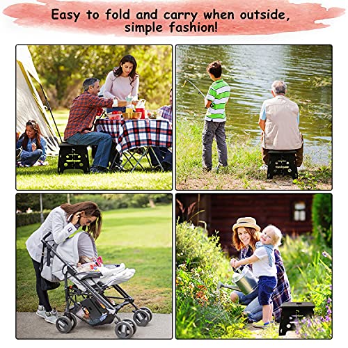 Kids Folding Step Stool for Toddlers – Safety Lock to Stable (1 Black) - color: Only Black