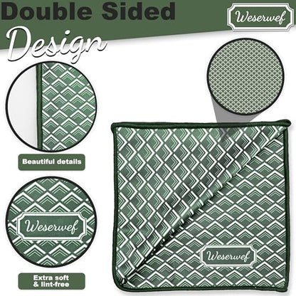 WESERWEF Design Microfiber Glasses Cleaning Cloth – Premium Cleaning Cloth for Eyeglasses, Screens, Tablets, Cameras & Lenses, 12" x 12", Ultra-Soft & Scratch-Free (Wave) - color: wave