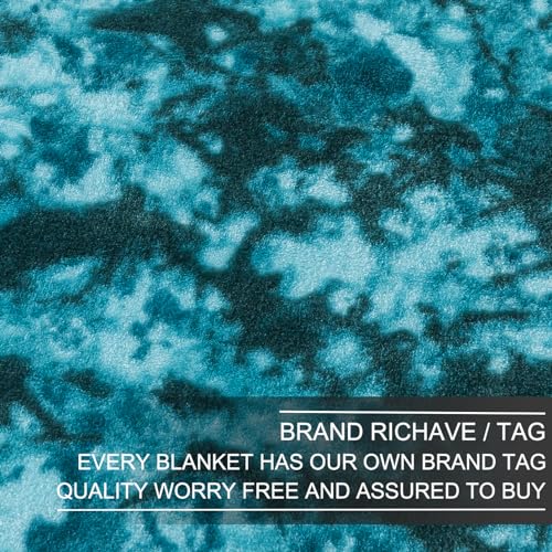 Richave Fuzzy Throw Blanket Travel Size - Teal, Premium Lightweight Anti-Static, Plush and Furry Faux Fur, Reversible Throw Blankets for Sofa and Bed, 50x60 Inches,Teal - color: Teal, size: Travel (50-Inch-by-61-Inch)
