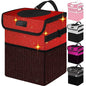 Car Trash Can, Cute Mini Trash Bag With Lid, Glitter Garbage Bin Hanging for Back/Front Seat/Console, Waterproof, Leakproof, 2.5 Gallon, Red Bling Sparkly - color: Red Bling Sparkly