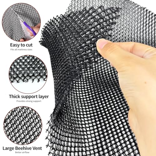 RV Mattress Underlay, 80 X 60 inch 3D Air Meshfiber Under Mattress Ventilation, RV Queen Mattress Pad for RV Bed, Campers, Boats