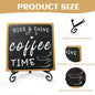 Coffee Bar Sign, 4x4" Wooden Rise and Shine It's CoffeeTime Sign, Mini Farmhouse Coffee Bar Decoration for Coffees Station Home Kitchen Tabletop Decor