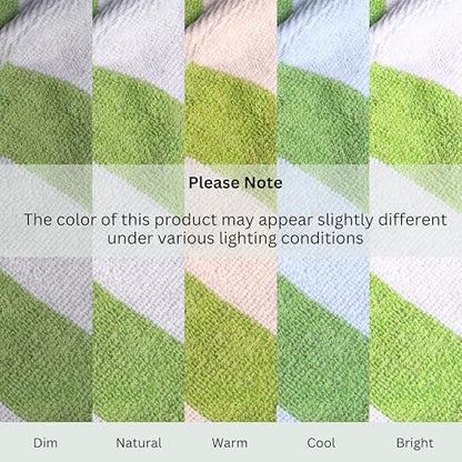 Salt Earth Cotton Striped Beach Cabana Towel, 6 Pack - 30"x60" Quick Dry Towels, Pool Essentials, Travel, Gym & Bathroom Towels, Oversized Beach Vacation Essentials, Pista Green - color: Pista Green, size: Pack of 6