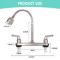 RV Kitchen Faucet Non-Metallic, Flexible Spout for Campers, Motorhomes, Travel Trailers (Brushed Nickled) - color: Brushed Nickled