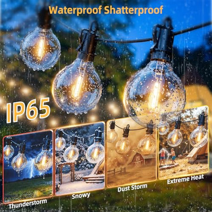 ZJOJO 100FT Solar Lights Outdoor Wateroproof, Solar String Lights with Remote USB Port 32 LED Shatterproof,Dimmable Outdoor Lights Long Last for Garden, Patio, Backyard, Yard, Camping Christmas Light - size: 100FT-30(Solar)