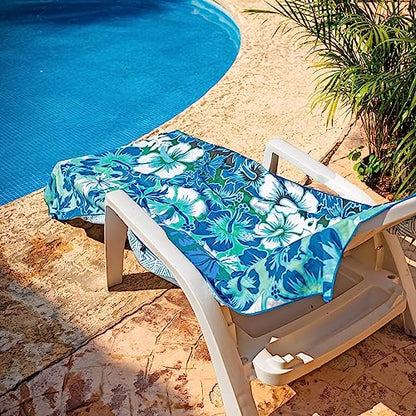 Elite Trend Microfiber Beach Towel for Adults with Bag - Extra Large 78x35 inch Lightweight Sand Free Quick Dry Towel for Travel, Swimming, Yoga, Camping (Hibiscus) - color: Hibiscus, style: Extra Large 78x35"