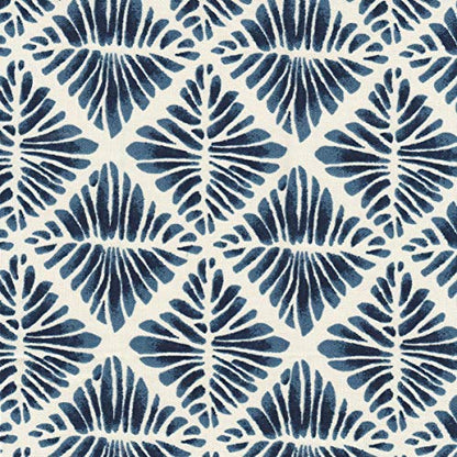 HomePop 18" Classic Square Storage Ottoman - Blue Geometric Pattern - color: Blue Geometric Pattern