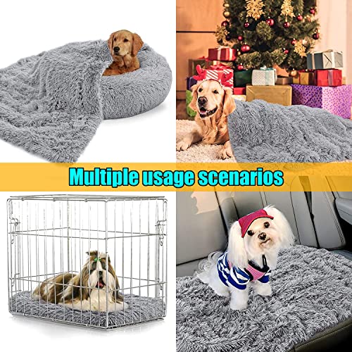 Pet Dog Bed Blankets, Fluffy Fleece Dog Throw Blankets Sleep Mat,Soft Puppy Blankets Cat Kitten, S M L XL,Fuzzy Reversible Sherpa Blanket for Bed, Couch, Sofa, Travel,Washable & Lightweight - color: Black, size: 30 INCH X20 INCH