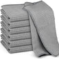 Microfiber Cleaning Cloth Waffle Weave for Dusting Absorbent Towel Quick Drying Dust Rags Household Kitchen, Lint Free Streak Free, 6 Pack,12 x 12 Inches, Grey - color: Grey, 12 X 12 Inch