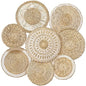 Xuhal 8 Pcs Boho Wall Basket Decor Decorative Bulrush Woven Basket Wall Decor Rustic Farmhouse Hanging Baskets for Kitchen Rustic Home Summer Decorations - style: Novel