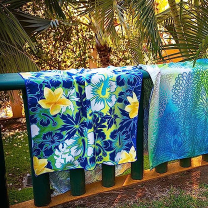 Elite Trend Microfiber Beach Towel for Adults with Bag - Extra Large 78x35 inch Lightweight Sand Free Quick Dry Towel for Travel, Swimming, Yoga, Camping - color: Hawaii, style: Extra Large 78x35"
