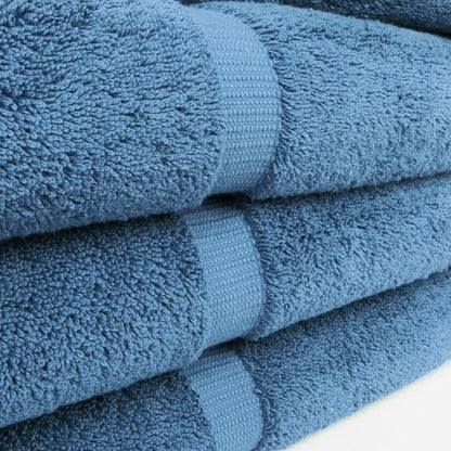 Chakir Turkish Linens 4 Piece Extra Large Bath Towels, 100% Cotton Luxury Turkish Towels for Bathroom, Soft Absorbent Bath Towels, 30 x 60 Inches, Wedgewood - color: Wedgewood