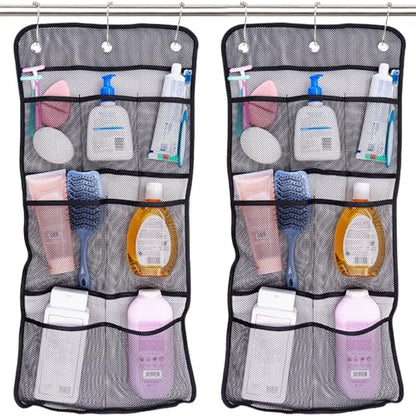 S&T INC. Shower Organizer, Shower Caddy & Bathroom Organizer, 2 Pack, Black - color: Black