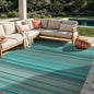 Rugshop Contemporary Stripe Reversible Crease-Free Waterproof Premium Recycled Plastic Outdoor Rugs for Patio,Backyard,RV,Deck,Picnic,Trailer,Beach,Camping Blue 5' x 7' - size: 5' x 7' (Rectangular)