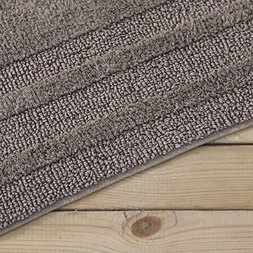 Eddie Bauer - Bathroom Rug, 100% Soft Plush Tufted Cotton Runner Rug, Highly Absorbent, Quick-Dry, and Skid-Resistant Backing (Logan Medium Brown, 22" x 60") - color: Medium Brown, style: 22" x 60"