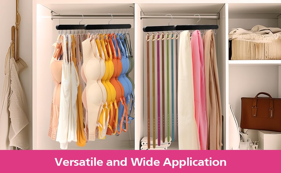 Bra Organizer for Closet Organization, Tank Top Hanger, Bra Hanger 20 Hooks Capacity, Foldable for Closet Organizer and Storage (2)