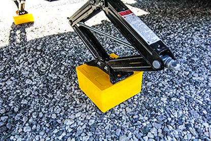 Camco Camper/RV Leveling Block Cap - Provides More Stable & Safer Surface for Jacks or Stabilizers - Secure 2 Blocks Together - 4-Pack (44500) - size: 4-Pack, style: Leveling Block Cap