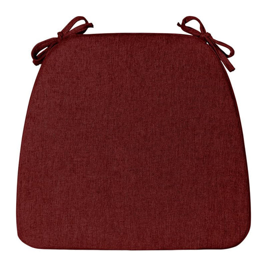 Chair Cushions Set of 1, D-Shaped Seat Cushion for Chair, Non Slip Chair Pads with Ties, 17" x 16" x 2", 40D Foam, Removable Washable Cover, Seat Cushions for Kitchen Chairs, Burgundy - color: Burgundy, size: 1 Pack