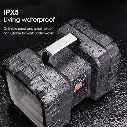 AlpsWolf Rechargeable Flashlight, LED Spotlight Flashlight 20000 Capacity 4000LM 25h Ultra-Long Standby 3+4 Lights Modes Ultra Bright Flashlight Waterproof with USB Output as a Power Bank - size: X-Large