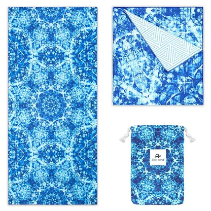 Elite Trend Microfiber Beach Towel for Adults with Bag - Extra Large 78x35 inch Lightweight Sand Free Quick Dry Towel for Travel, Swimming, Yoga, Camping (Bluewonder) - color: Bluewonder, style: Extra Large 78x35"