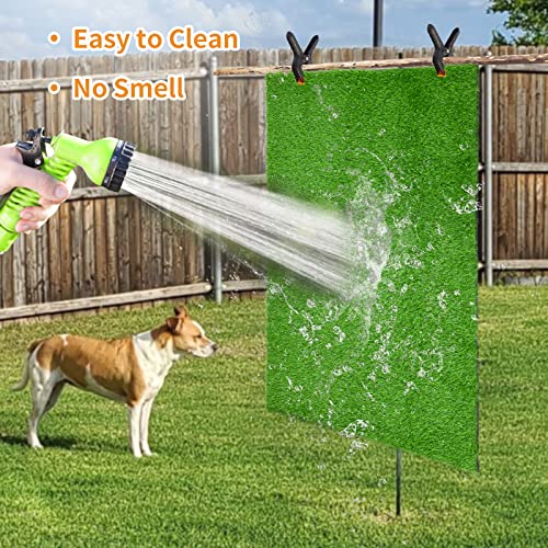 LOOBANI Dog Grass Pee Pads, Artificial Dog Grass Pads for Potty Tray, Fake Grass for Dogs to Pee On, Outdoor Indoor Pee Grass for Dog Potty (31*51 inch) - size: 31*51 inch
