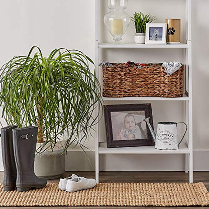 Bone Dry Pet Storage Collection, Bone Shape Hyacinth Toy Basket, Dark Brown, Medium - 21x13x8" - color: Dark Brown, size: Medium
