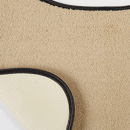 Bone Shape Embroidered Pet Feeding Placemat Brown by Bone Dry - color: Bone Taupe, size: 9.8"L x 13.5"W