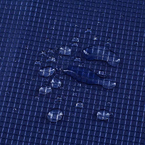 Valea Home Waffle Weave Textured Bathroom Window Curtains Water Repellent Short Curtains Window Covering Half Window Curtains Kitchen Tiers 45 inch Length, Navy Blue, Set of 2 - color: Navy Blue, size: 36"W x 45"L (Pack of 2)