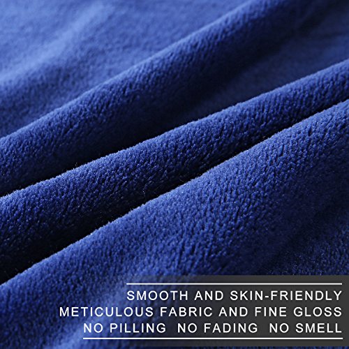 Polar Fleece Throw Blankets Travel Size for The Bed Extra Soft Brush Fabric Super Warm Sofa Throw Blanket 50" x 61"(Royal Blue Travel) - color: Royal Blue, size: Travel (50-Inch-by-61-Inch)