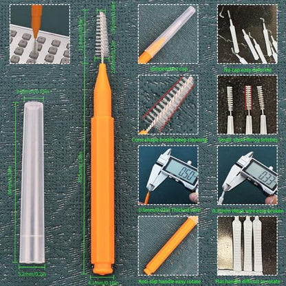 Shower Head Cleaner Brushes, Shower Head Cleaning Picks Shower Head Cleaning Brush Buid Up Mineral Cleaning Brush for Small Holes Gaps Nozzles Crevices with Store Box