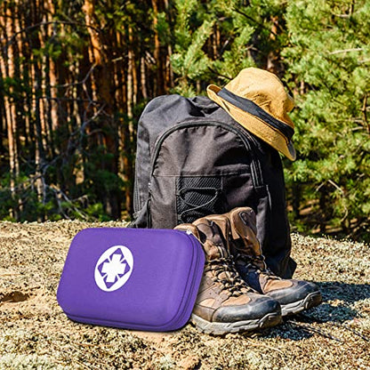 276PCS Compact Small First Aid Kits for Home Businesses Urgent Essential Mini First Aid Kit Travel Size Car Emergency Supplies Kit for Hiking Boating Skating, Purple AMORNING - style: Purple-276Pcs
