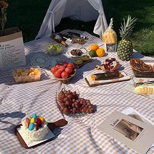 Extra Large Picnic Blanket Beach Blankets, 80''x80'' Picnic Mat Waterproof Sand Proof Foldable Portable for Outdoor Camping Hiking Travel Grass Park Music Festival Lawn Mats (brown, 80x80 inch) - color: Brown 80x80 Inch