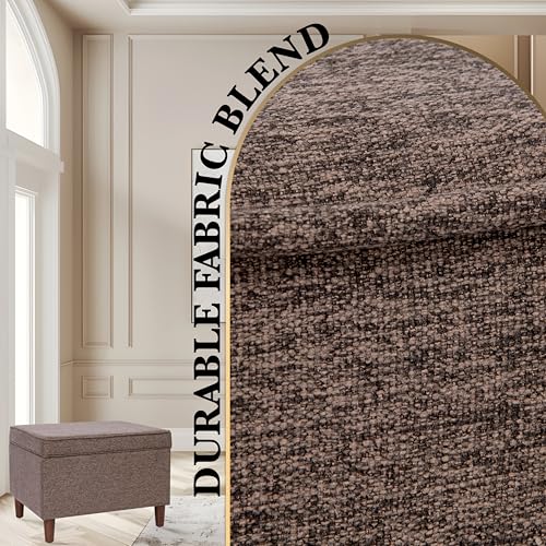 HomePop 24" Dinah Collection Storage Ottoman - Chocolate Brown - color: Brown