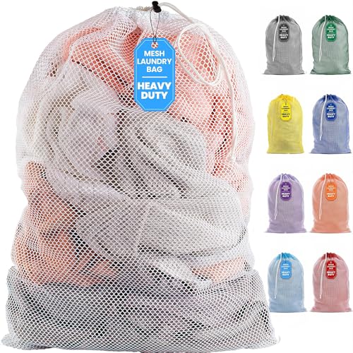 Handy Laundry Mesh Laundry Bag, Extra Large 24" x 36" – Heavy Duty, Machine Washable, Secure Drawstring Closure, Durable Mesh for Delicates, Travel, College Dorm, Storage, White - color: White