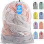 Handy Laundry Mesh Laundry Bag, Extra Large 24" x 36" – Heavy Duty, Machine Washable, Secure Drawstring Closure, Durable Mesh for Delicates, Travel, College Dorm, Storage, White - color: White