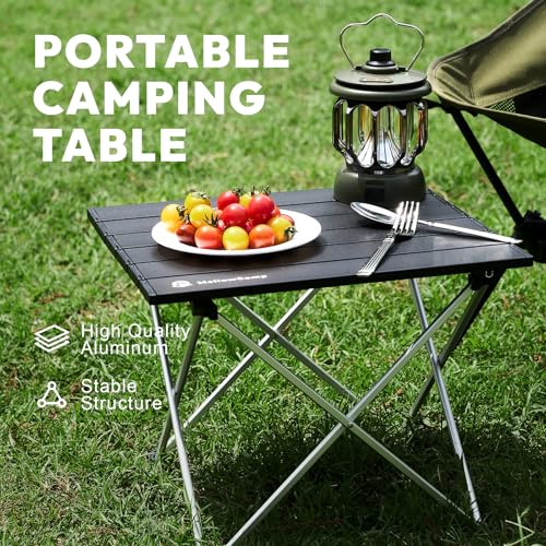 MellowCamp Camping Side Table, Ultralight Aluminum Folding Table, Small Compact Portable Ideal for Camping, Hiking, Beach, Outdoor Cooking, Picnics (Black, Small) - size: Small -13.6x15.6x14.6 in