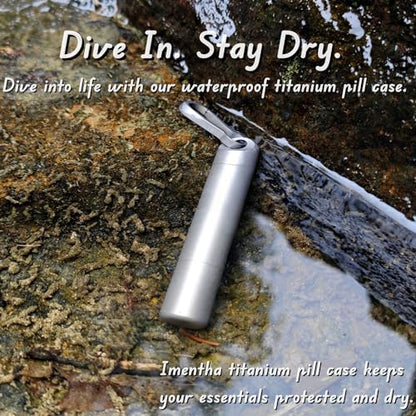 Titanium Keychain Pill Holder - Compact, Durable, and Waterproof 3-Compartment Small Pill Case - Portable and Versatile Medicine Container for Everyday Use and Travel (Titanium Grey) - color: Titanium Grey