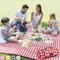 ZAZE Picnic Blanket Extra Large Waterproof, 80''x80''Checkered Picnic Blankets Beach, Outdoor, Camping on Grass Accessories Couple Ideas Wedding Registry Gifts (Red and White) - color: Red and White