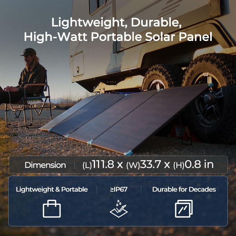 Renogy 800 Watt Solar Panel Suitcase, Dual 400W Portable Foldable Solar Panels for Power Station, RV Camping, Off-Grid Blackouts, 23% High Efficiency, Fast Installation w/Sturdy Kickstands, IP67 - size: 800W(2PC 400W)
