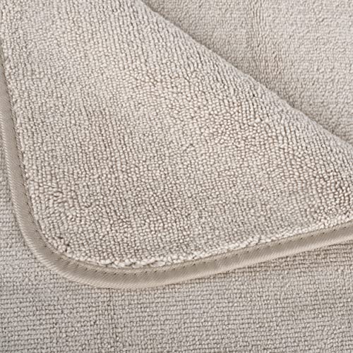 POLYTE Quick Dry Lint Free Microfiber Bath Sheet, 35 x 70 in, Pack of 2 (Beige) - color: Beige