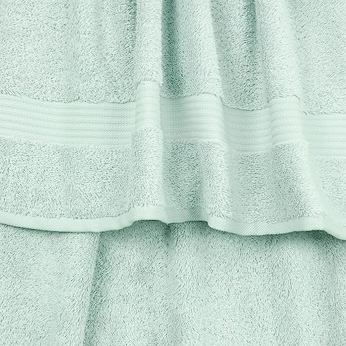 Cotton Paradise 6 Piece Towel Set, 100% Cotton Soft Absorbent Turkish Towels for Bathroom, 2 Bath Towels 2 Hand Towels 2 Washcloths, Mint Towel Set - color: Mint Green