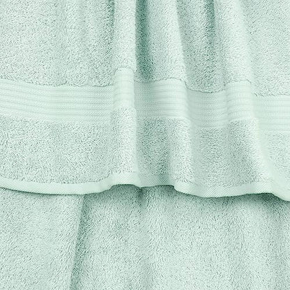 Cotton Paradise 6 Piece Towel Set, 100% Cotton Soft Absorbent Turkish Towels for Bathroom, 2 Bath Towels 2 Hand Towels 2 Washcloths, Mint Towel Set - color: Mint Green