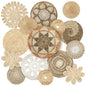 Xuhal 15 Pcs Boho Wall Basket Decor Handcrafted Seagrass Woven Wall Basket Rustic Round Woven Hanging Art for Home Farmhouse Kitchen Table Living Room(Classic Style) - style: Classic