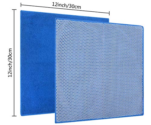SINLAND Microfiber Dish Cloth for Washing Dishes Dish Rags Best Kitchen Cloths Cleaning Cloths Poly Scour Side 12Inchx12Inch 20Pack, Dark Blue - color: Dark Blue, size: 12inchx12inch 20pack
